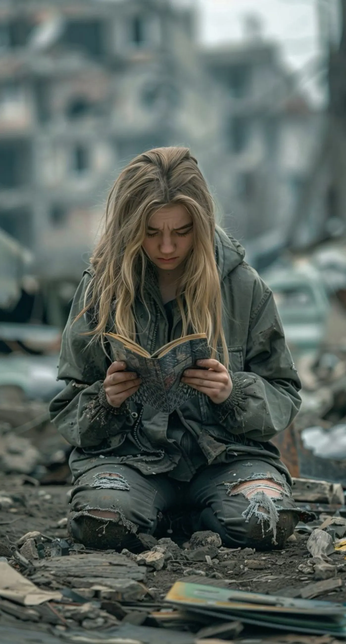 Photograph of a post-apocalyptic train