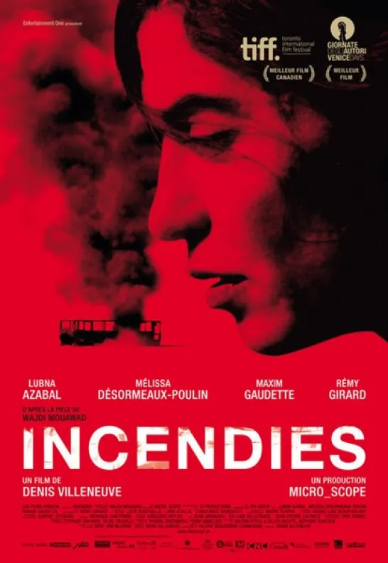 Poster de du film INCENDIES de Denis Villeneuve