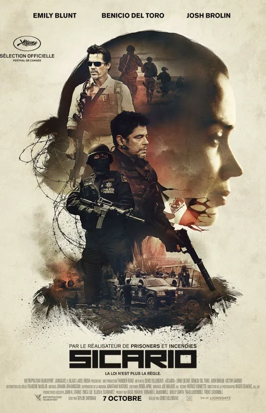 Poster du film SICARIO de Denis Villeneuve